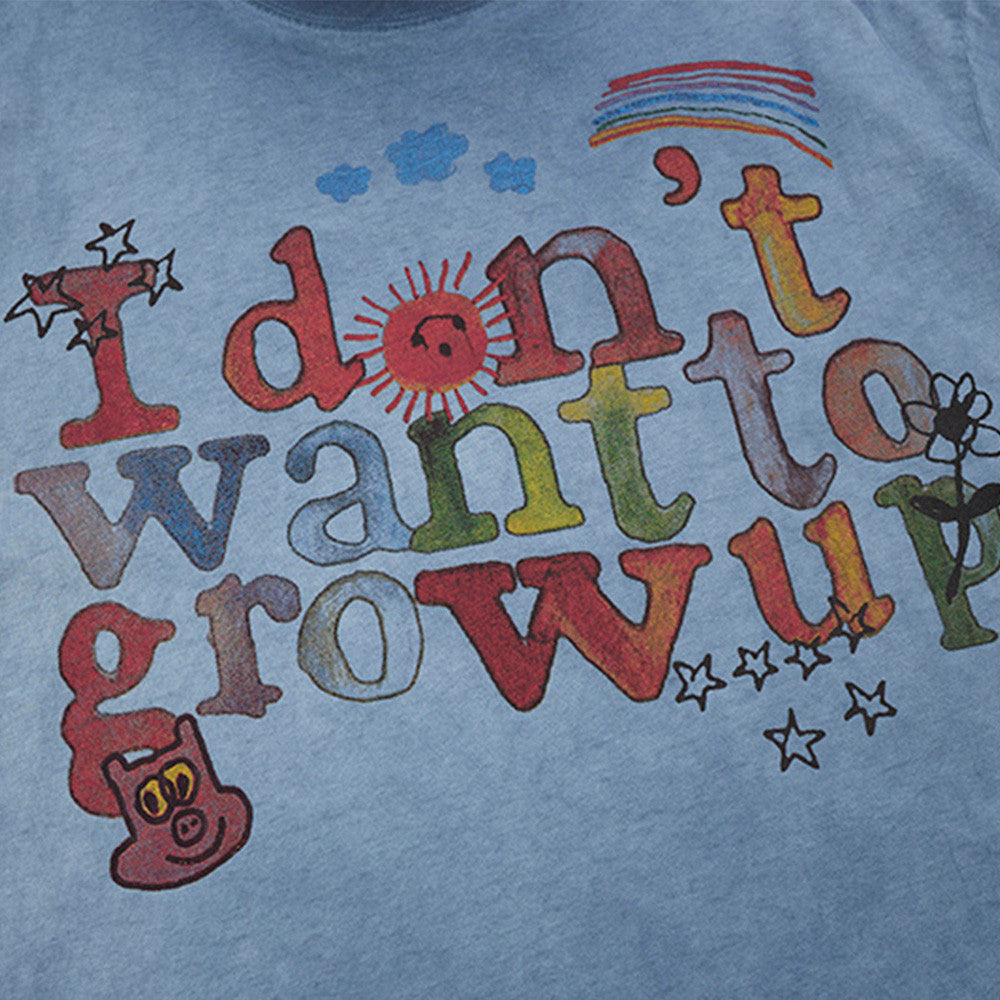 Graffiti letter printing for old dirty t-shirts