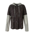 Fake two long sleeved hooded T-shirts