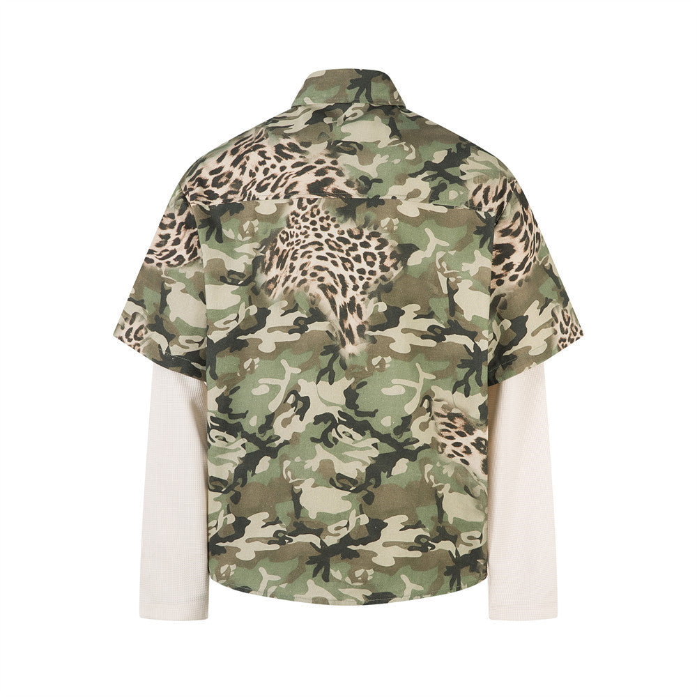 Fake two camouflage shirts