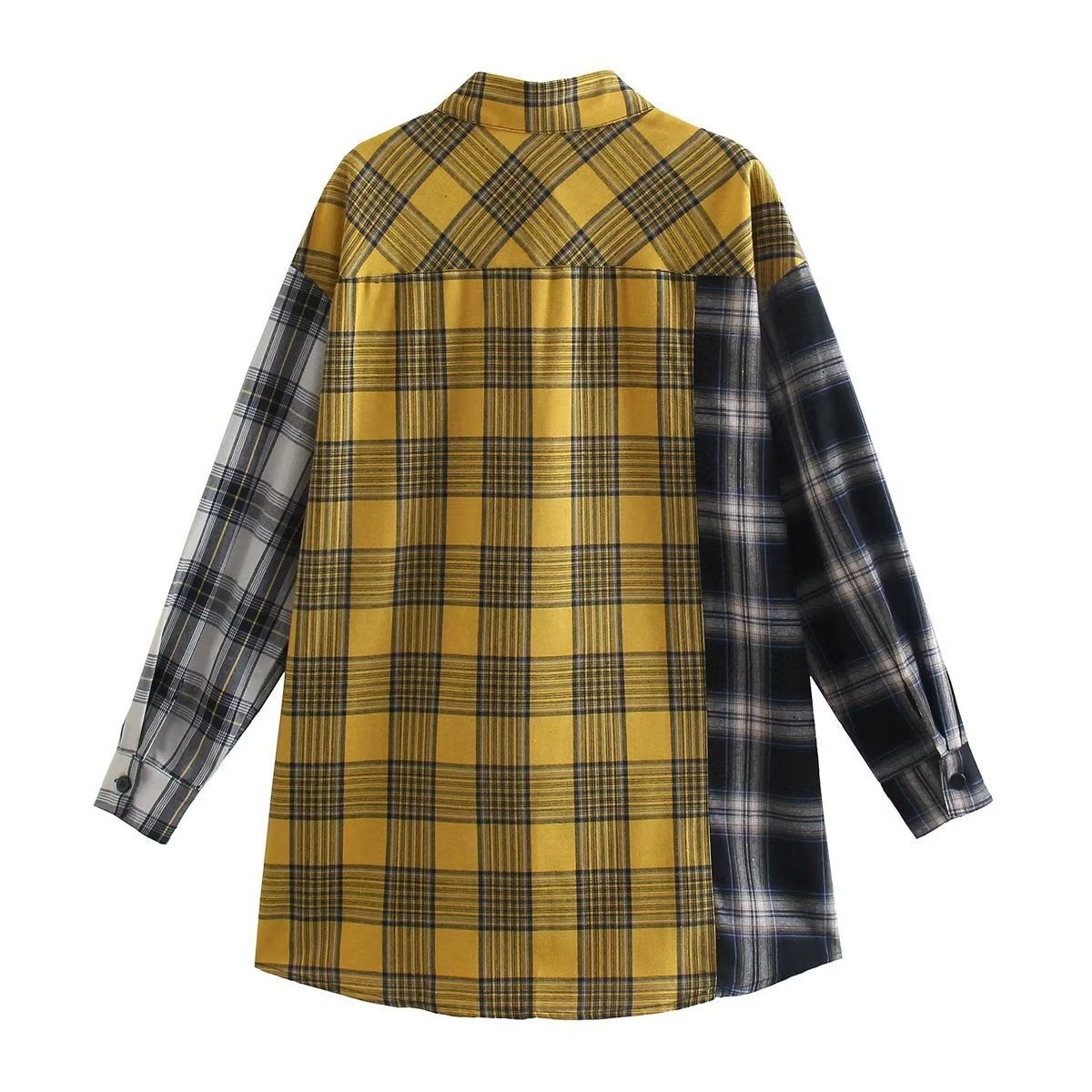 Single Breasted Contrast Color Shirts